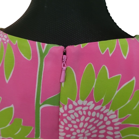 Vintage Lilly Pulitzer White Label Sunflower Sheath Dress - Picture 5 of 12